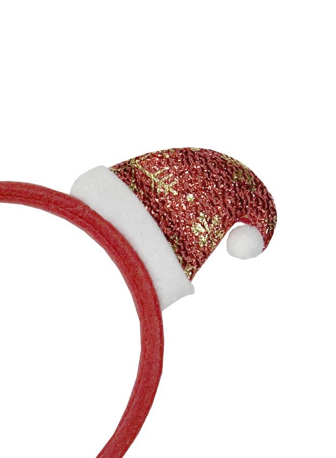 INFISPACE Sequin Double Mini Santa Hat Headband, Dress Up Photo Booth Accessories for Christmas Party for Adults & Kids (2) - Image 3